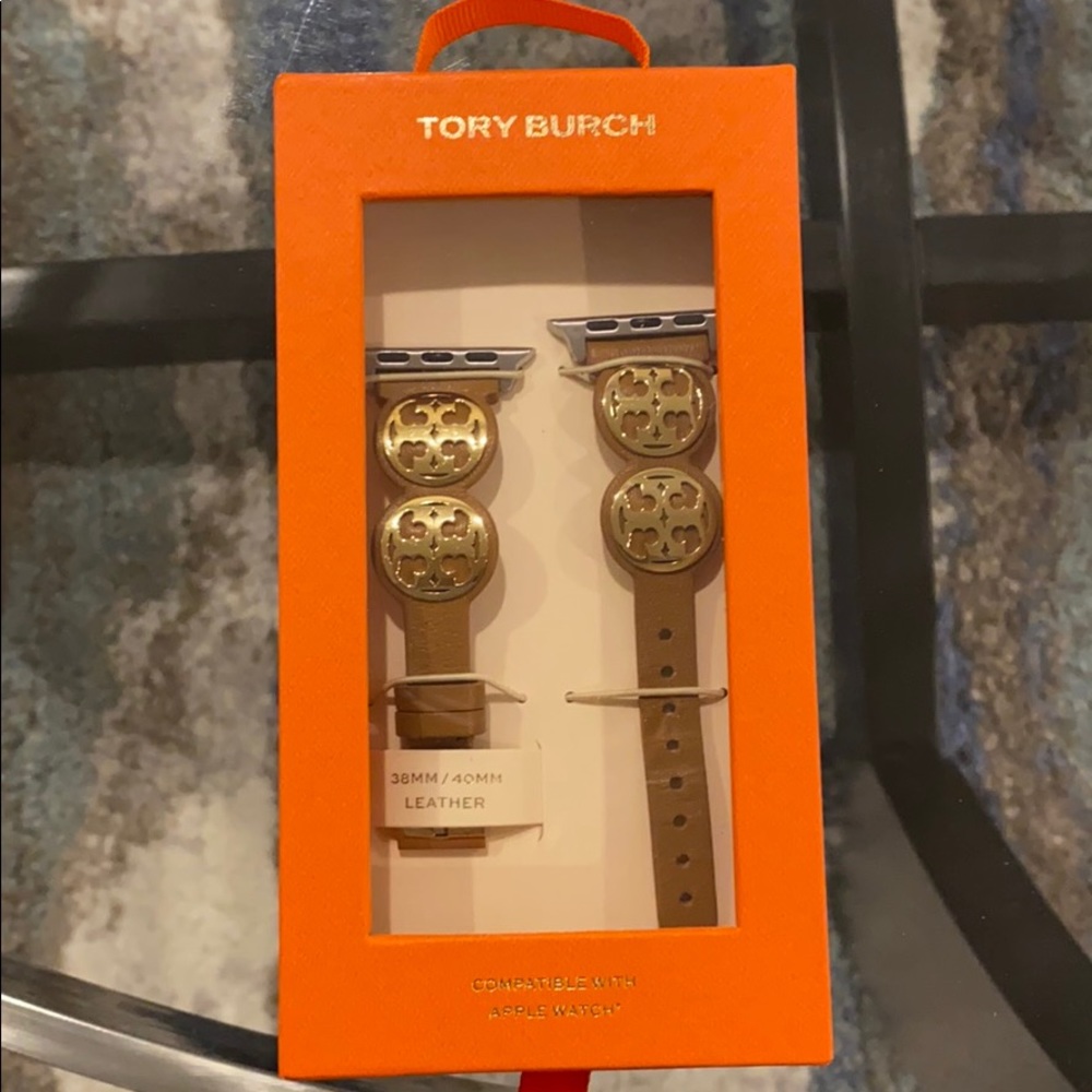 Tory Burch Miller Leather Apple Watch Band